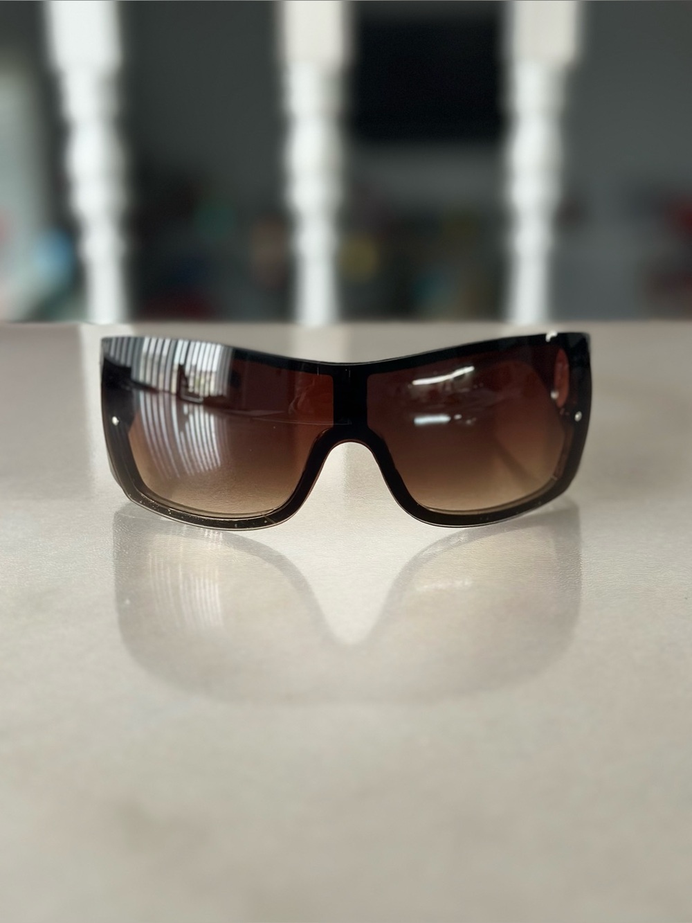 Brown Butterfly Embellished Sunglasses - Polarized UV Protection
